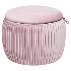 Best Depot Samt-Pouf Agnes Mit Stauraum