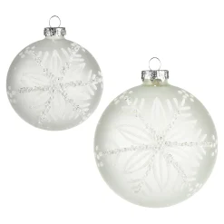 Discount Depot Schneeflocke Kugel-Set