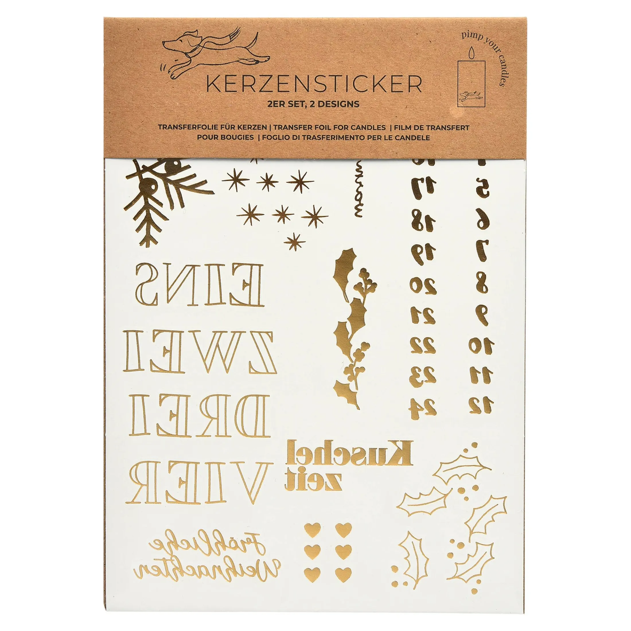 Outlet Depot Spitzkerzen-Set Advent Mit Kerzen-Stickern