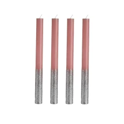 Hot Depot Stabkerze Silver Glitter