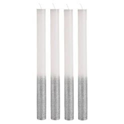 Shop Depot Stabkerze Silver Glitter