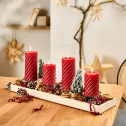 Fashion Depot Stumpenkerze Rustic Wirbel