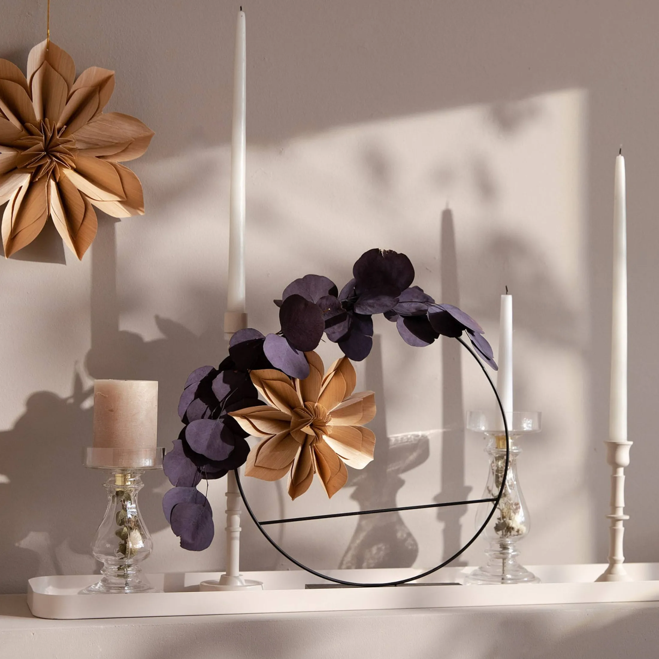 Clearance Depot Stumpenkerzenhalter-Set Dryflower