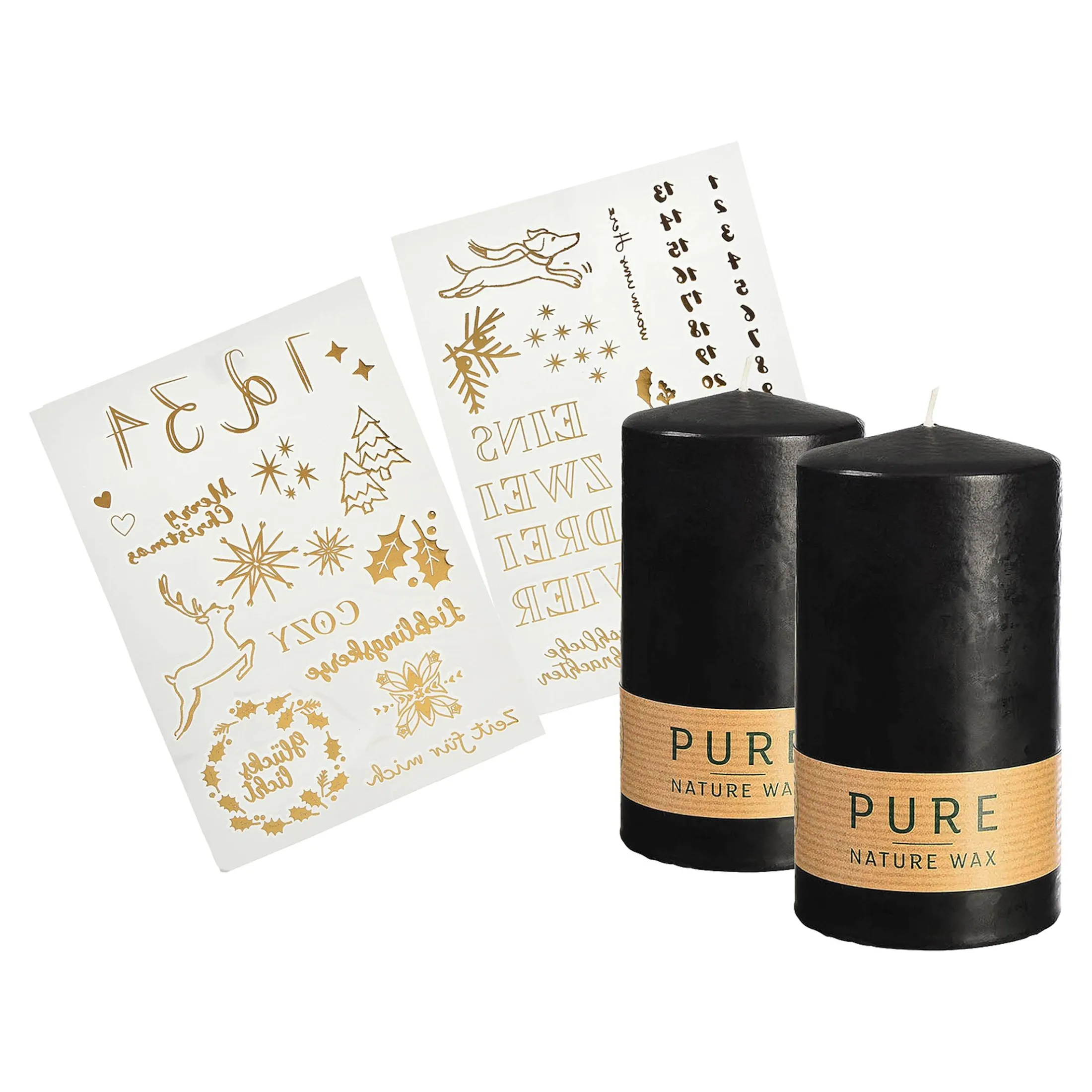 Best Sale Depot Stumpenkerzen-Set Advent Mit Kerzenstickern