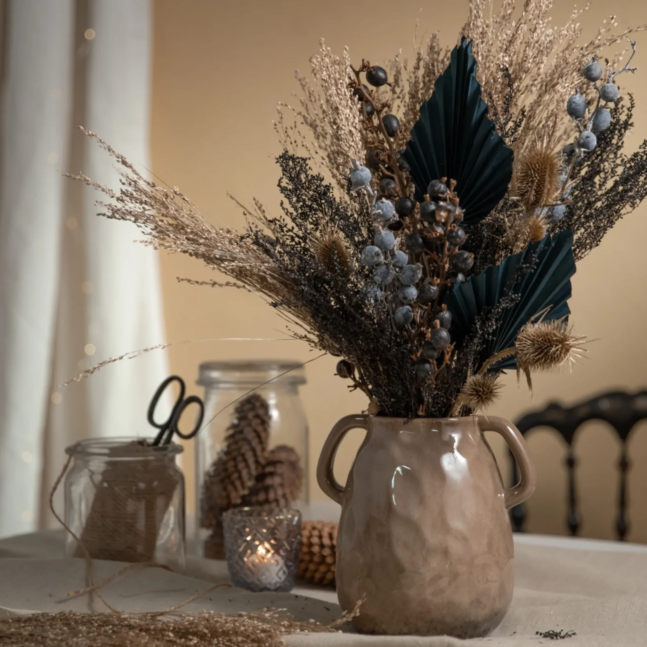 Depot Einzelblumen & Zweige>Trockenblumenbund Distel