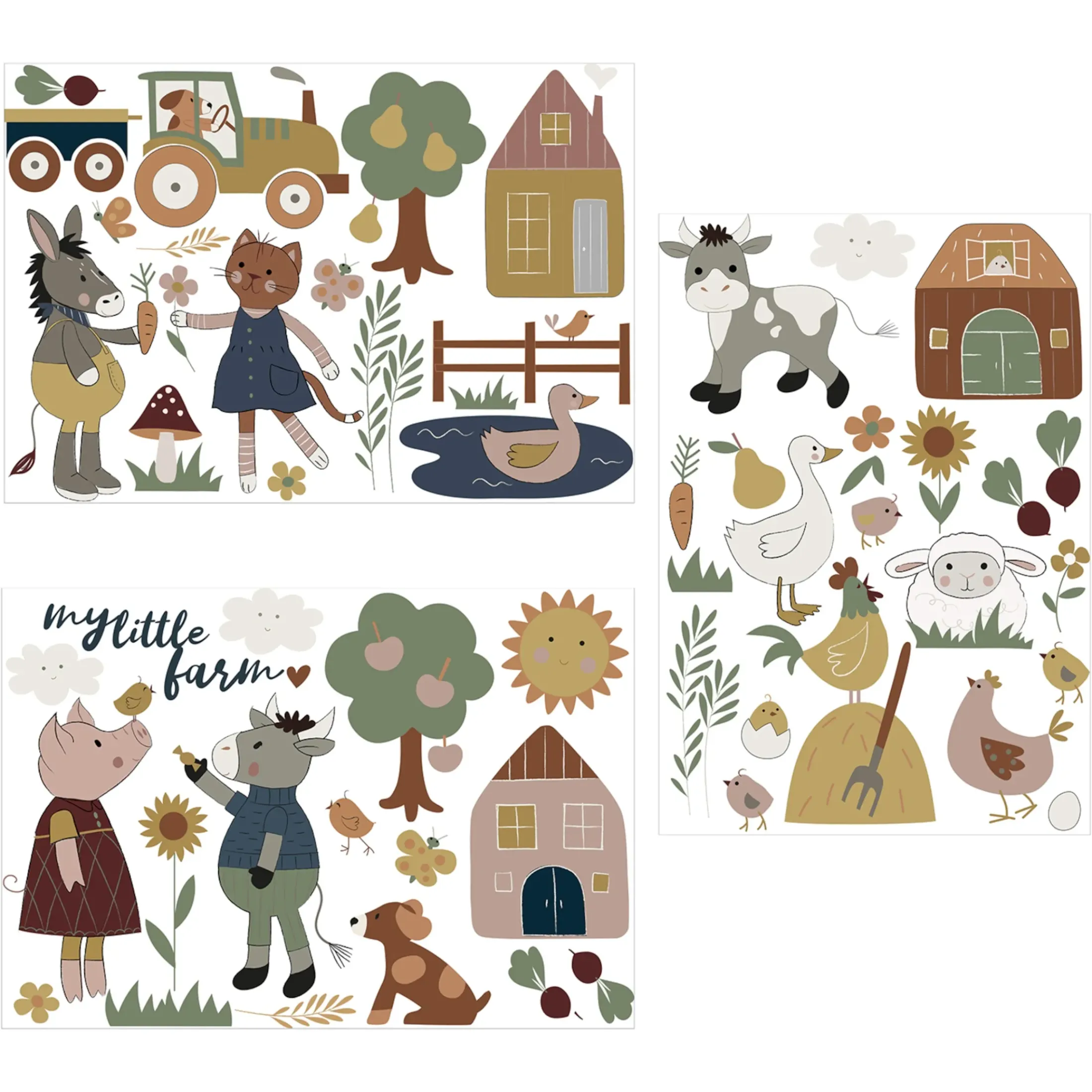 Depot Wanddeko>Wandsticker-Bogen Little Farm