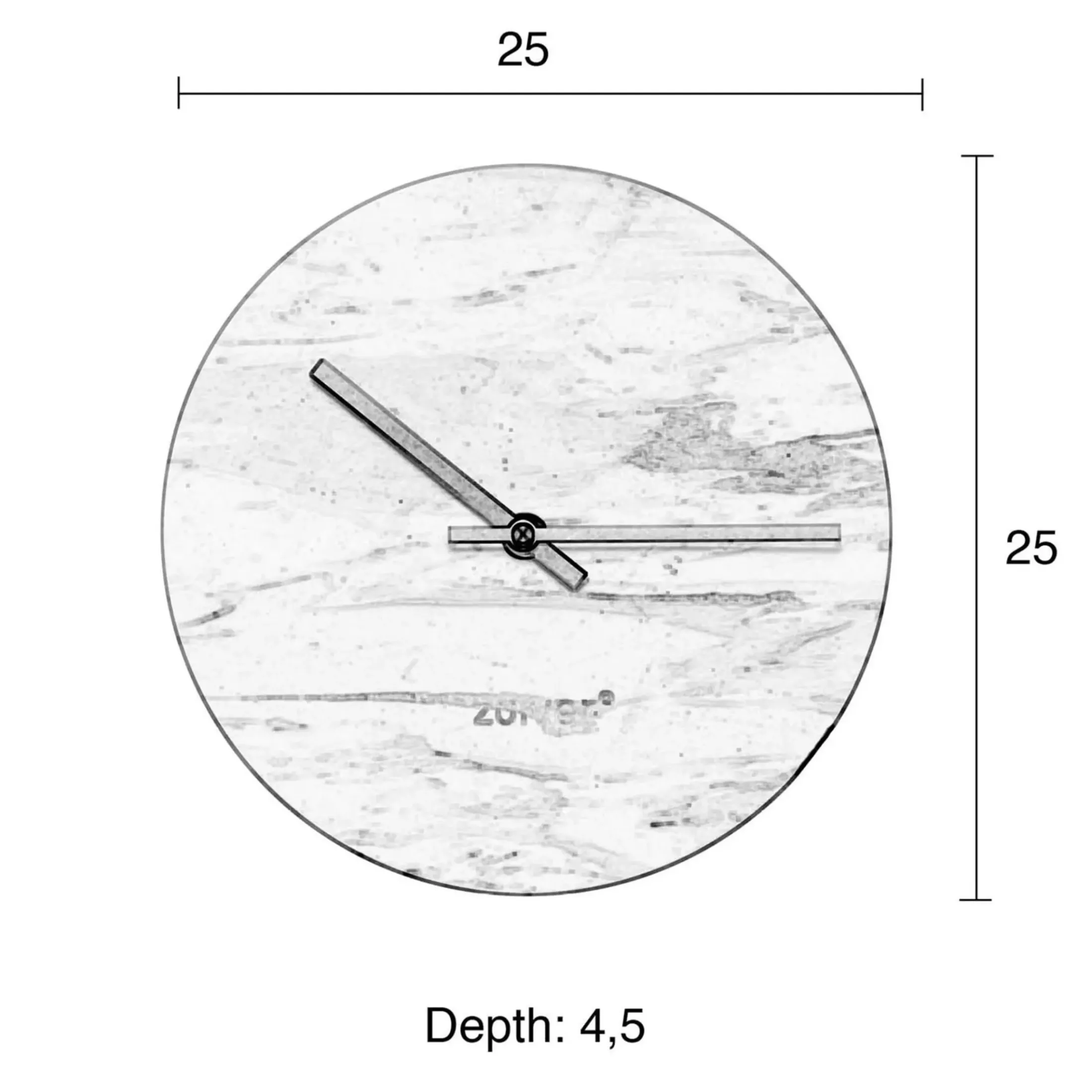 Depot Wanddeko>Zuiver Wanduhr Marble